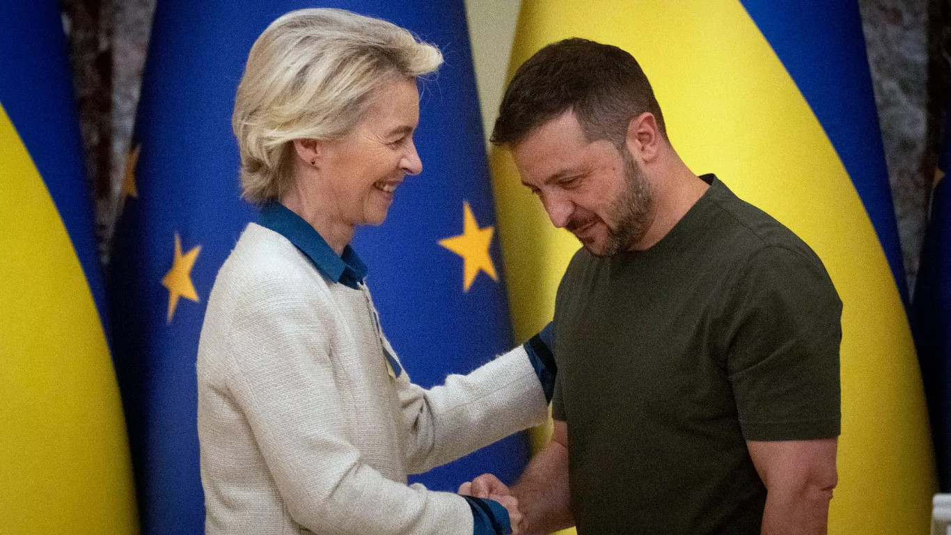 2022 óta a két partner közötti kereskedelmet az Oroszország teljes körű inváziója után bevezetett ideiglenes vészhelyzeti keret szabályozza. - Szerzői jogok AP Photo