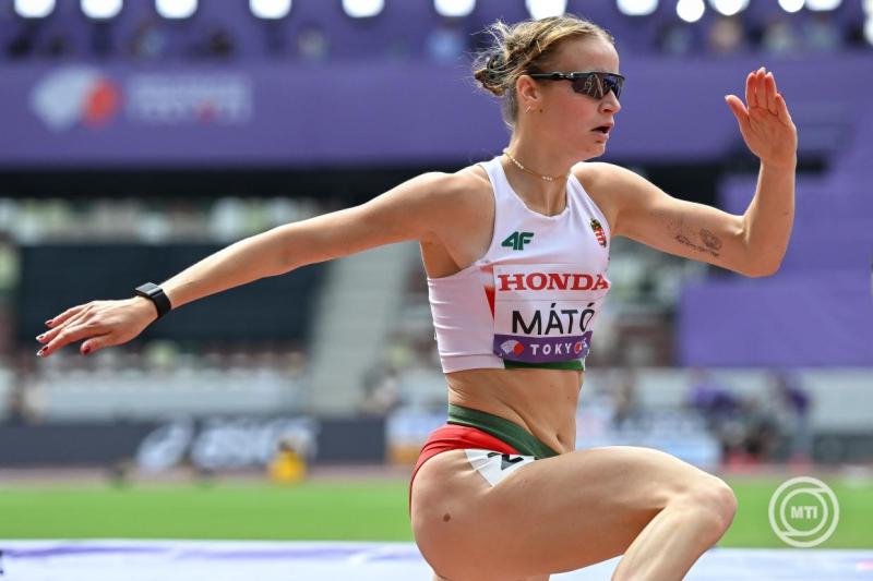 Mátó Sára a női 400 méteres gátfutás selejtezőjében a tokiói atlétikai világbajnokságon 2025. szeptember 15-én. MTI/Czeglédi Zsolt
