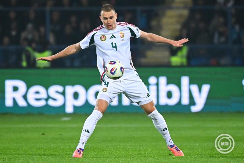 Szalai Attila az Örményország - Magyarország labdarúgó világbajnoki selejtező mérkőzésen a jereváni Szargszján Köztársasági Stadionban 2025. november 13-án. MTI/Czeglédi Zsolt